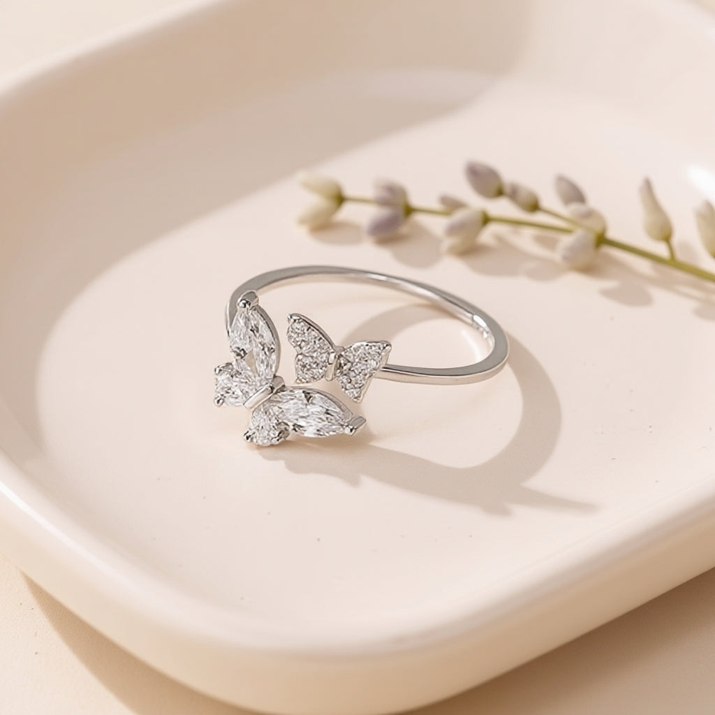 Sterling Silver Butterfly Ring
